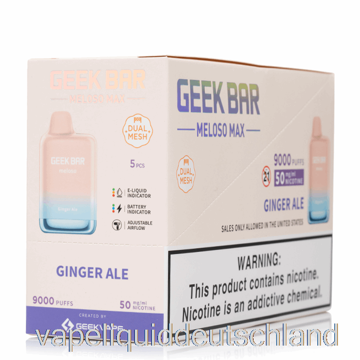 [5er-Pack] Geek Bar Meloso Max 9000 Einweg-Vape-Liquid